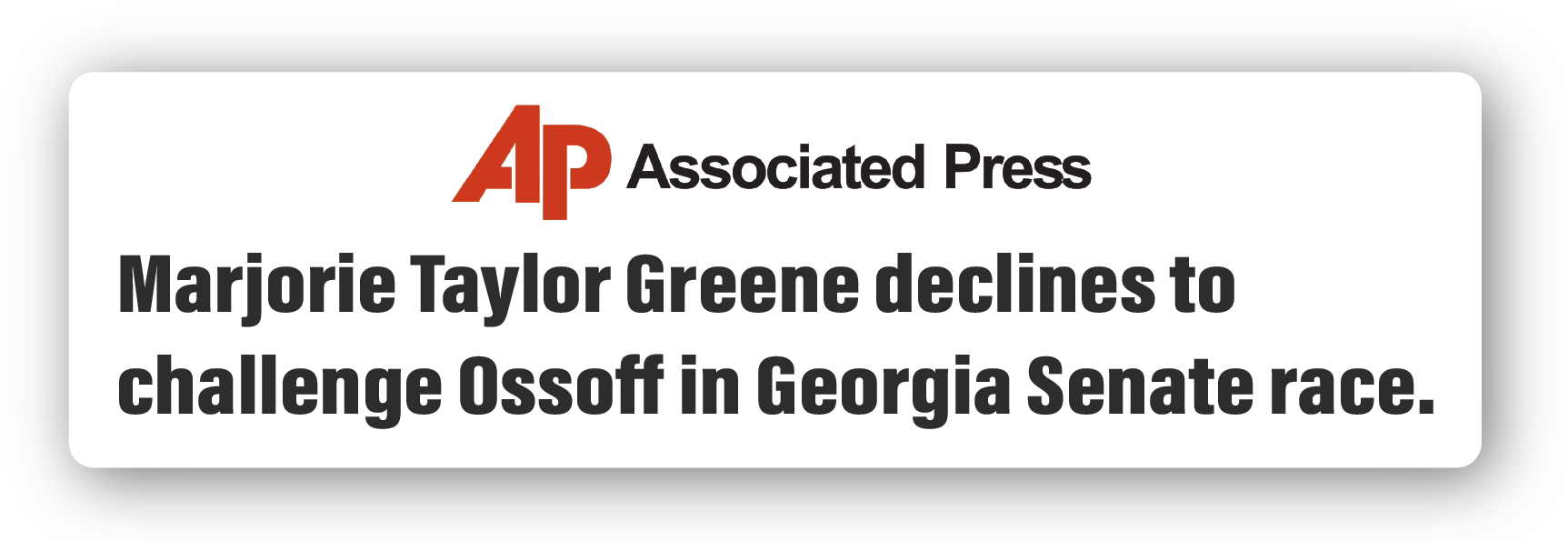 MTG opts out of 2026 GA Senate run